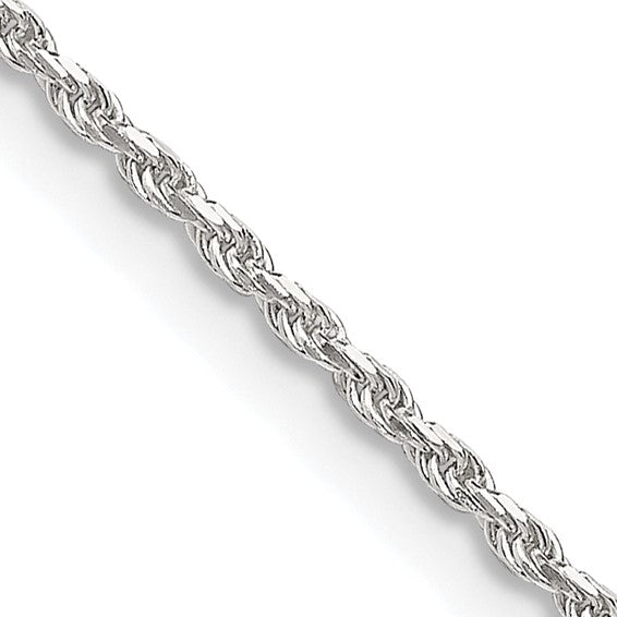 Sterling Silver 1.5mm Diamond-cut Rope Chain