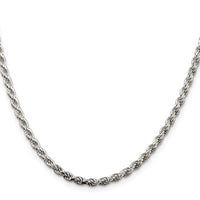 Sterling Silver 3.0mm Diamond-cut Rope Chain